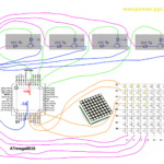 Atmega8515 с помощью ШИМ зажигаем светодиодную матрицу или много светодиодов (более 100 от 5В)